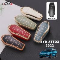 ราคา CRLSEO กระเป๋าใส่กุญแจรถยนต์ Tpu ปลอกกุญแจรถยนต์ ที่ใส่กุญแจรถยนต์ เคสรีโมทรถยนต์ กระเป๋าใส่กุญแจรถ สำหรับ BYD Atto 3 Yuan PLUS 2022 (25501130151)