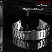 ราคา 22 มม ใหม ่ เปลี ่ ยนสายนาฬิกาสําหรับ Casio WatchBand MDV 106 MTP 1374 1375 VD01 สแตนเลสโลหะสายนาฬิกาสร ้ อยข ้ อมือ (26850784358)