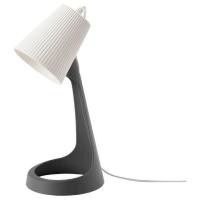 ราคา IKEA อิเกีย ของแท้ SVALLET สวัลเล็ต โคมไฟโต๊ะทำงาน เทาเข้ม ขาว (27603498566)