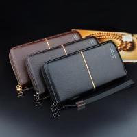 ราคา กระเป๋าสตางค์ลําลอง ใบยาว ทรงคลัทช์ แต่งซิป ขนาดใหญ่ จุของได้เยอะ ใส่โทรศัพท์มือถือได้ สไตล์นักธุรกิจ สําหรับผู้ชาย (19854198704)