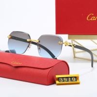 ราคา 2024 ใหม่หรูหรา Cartier แว่นกันแดดแฟชั่น Unisex Anti Strong Light และ Anti UV แว่นตากันแดด UV400 (26454254388)