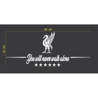 ราคา สติกเกอร์ ตัด ไดคัท ทีม ฟุตบอล ลิเวอร์พูล สีขาวล้วน ขนาด 25 x 60 ซม Liverpool FC You ll Never Walk Alone Sticker PVC (11362763221)