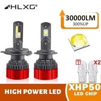 ราคา Hlxg H7 หลอดไฟตัดหมอก LED H4 H1 LED H4 H11 HB3 9005 HB4 9006 Hir2 9012 6000K PTF 30000LM 2 ชิ้น (25269452699)
