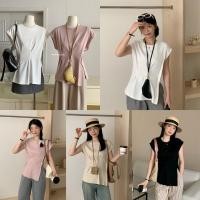 ราคา เสื้อคอกลมแขนพับ งานผ่าหน้า TAG WG WE (27904896829)