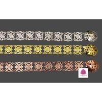 ราคา เข็มขัดเงิน ทอง นาก ยาวเส้นละ 110 ซม กว้าง 4 ซม (23620094506)