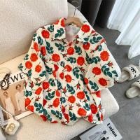 ราคา เสื้อเชิ๊ตแขนสั้น พิมพ์ลายดอกกุหลาบสีแดง เสื้อสงกรานต์ ใส่สบายไม่ต้องรีด เสื้อผ้าแฟชั่นมาใหม่สไตล์เกาหลี (24616124614)