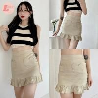 ราคา LADY JEANS 678 K กระโปรงแฟชั่น ปลายพลีท หางปลา เอวสูง ผู้หญิง สีขาว สีดำ พร้อมส่ง (20849430809)