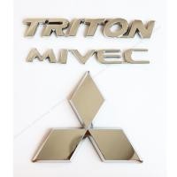 ราคา 3 ชิ้น สีโครเมี่ยม โลโก้ มิตซูบิชิ ไททัน Mitsubishi TRITON MIVEC ติดฝากระบะท้าย สำหรับ Mitsubishi Triton (21459282240)