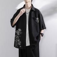 ราคา เสื้อเชิ้ตแขนสั้น ผ้าเรยอน 3 4 ปักลาย สไตล์จีน แฟชั่นฤดูร้อน สําหรับผู้ชาย (25769306563)