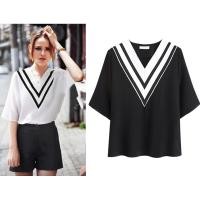 ราคา เสื้อผ้าสาวอวบอ้วน ไซส์ใหญ่ อก 42 เสื้อสาวอวบแฟชั่น คอวี ทรงปล่อย ผ้านิ่ม ใส่สบาย เสื้อคนอ้วนผู้หญิง จัดส่งไว (21581080008)