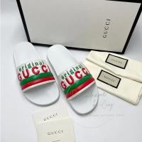 ราคา Gucci Original Gucci Slide White รองเท้าแตะแบบสวม กรุณาทักแชทเพื่อเช็คสต็อคก่อนกดสั่งนะคะ (25413286436)