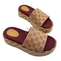 ราคา Gucci Original GG Slide Sandal Beige Brick Red กรุณาทักแชทเพื่อเช็คสต็อคก่อนกดสั่งนะคะ (25332564837)