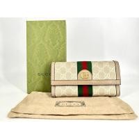 ราคา มือสอง Used Gucci Ophidia GG Continental Wallet สีเบจ รหัส G9682 (19893543764)