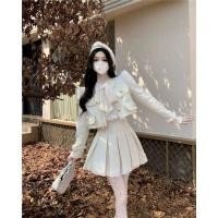 ราคา Suit Skirt Affordable Luxury Fashion Temperament Western Style Winter2023Socialite Chanel Short Two Piece Pleated Skirt Jacket TET8 (28303338090)