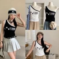 ราคา เสื้อไหล่เฉียง สกรีนลายช่วงอก TAG WG WE (29055280747)