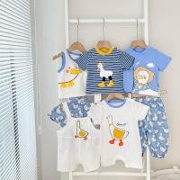 ราคา NT baby สินค้าพร้อมส่ง ชุดเด็กผู้ชาย เด็กผู้หญิง เสื้อผ้าเด็กอ่อน จั๊มสูทรอมเปอร์ แขนสั้น บอดี้สูท ชุดเอี๊ยม เสื้อยืด โ (21255821311)