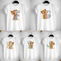 ราคา เสื้ออักษรภาษาอังกฤษ F G H I J ลายน้องหมี Bear F J (24055579289)