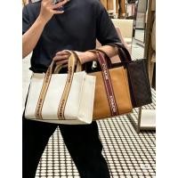 ราคา Smith Tote Bag In Signature CM067 CN058 CP105 ผู้หญิง กระเป๋าสะพายข้าง COAC H กระเป๋า ความจุสูง ผ้าใบ (27154174494)