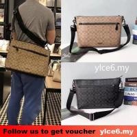 ราคา Graham Soft Messenger F78722 ผู้ชาย ความจุสูง กระเป๋าสะพายข้าง Coac h กระเป๋าเอกสาร หนังแท้ ใส่A4ได้ (24658420376)