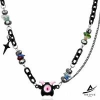 ราคา AA56 สร้อยคอLittle Monster สีดำ (24715154868)