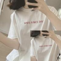 ราคา เสื้อยืด ขายดีที่สุด มินิมอล น่ารัก แขนสั้น แฟชั่นสไตล์เกาหลี เสื้อสาวอวบอ้วน ใส่สบาย สกรีนสวย (29202072881)