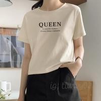 ราคา เสื้อยืด ขายดีที่สุด มินิมอล น่ารัก แขนสั้น แฟชั่นสไตล์เกาหลี เสื้อสาวอวบอ้วน ใส่สบาย สกรีนสวย (26201968212)