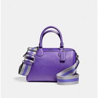 ราคา Coachแท้ มือหนึ่ง ตำหนิเบา MINI BENNETT SATCHEL IN CROSSGRAIN LEATHER WITH WEBBED STRAP COACH F11808 (29954741906)