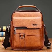 ราคา Jeep กระเป๋าสะพายสำหรับผู้ชาย กระเป๋าหนังวินเทจ ลายหนังมีซิป ทรงเมสเซนเจอร์ ถูกสุด ส่งไวในไทย (25280946497)