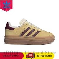 ราคา ของแท้ 100 adidas Originals Gazelle Bold Almost Yellow Maroon IF5937 Sneaker รองเท้าผู้หญิง (24678651149)