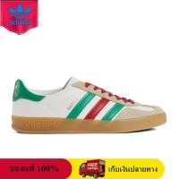 ราคา ของแท้ 100 Gucci x Adidas Gazelle White Green Red 726487 AAA43 9547 Sneaker รองเท้าผู้ชายและผู้หญิง (25317380914)