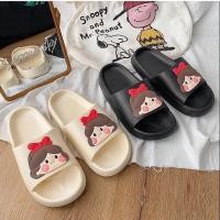 ราคา พร้อมส่ง รองเท้าแฟชั่นเกาหลี รองเท้าแตะแฟชั่น เกาหลี สวมหนูโบว์แดง ใส่นิ่มสบาย รองเท้าผู้หญิง รองเท้าแตะ (21501533664)