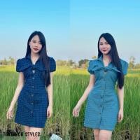 ราคา TANTANOD เดียวรสยีนส์ ผูกโบว์หน้า แขนตุ๊กตา เอวสม็อค (25953084975)