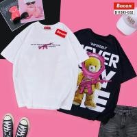 ราคา เสื้อยืดโอเวอร์ไซส์ oversize ลายหมีnever say die หน้าหลัง (16594508811)