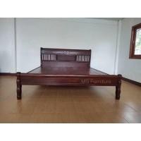 ราคา เตียงนอนไม้สักทองแก่แท้คุณภาพเกรดAจากโรงงานแพร่ ขนาด5 6ฟุต (1901072546)