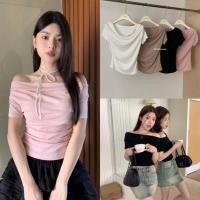 ราคา เสื้อแขนสั้นคอถ่วง ผ้าร่อง TAG WG WE (27855340561)