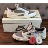 ราคา Travis Scott X Air Jordan 1 Retro Low og reverse mocha รองเท้าวิ่ง DM7866 162 C4VD (24572965415)