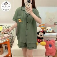 ราคา ชุดนอนผ้าไหมอิตาลี ลายหมีพูห์000 งานปักเกรดพรีเมี่ยม เสื้อแขนสั้น กางเกงขาสั้น ขนาด2XLและบิ๊กไซส์6XL พร้อมส่งจากไทย (25182234675)