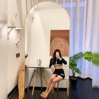 ราคา MOOM กระจกเงา แบบเต็มตัว 160 50 ซม กระจกเต็มตัว ติดเพดาน และผนัง กระจกยาวเต็มตัว ขอบโลหะ พร้อมขาตั้ง กระจกกันระเบิด กระจกยาว (23632559414)