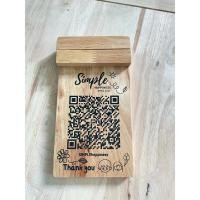 ราคา ถาดไม้วางบิลสแกน QR Code ออกแบบฟรี (24463052226)