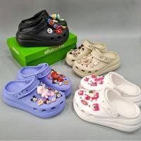 ราคา รองเท้าแตะ Crocs พื้นสูง รองเท้าแตะคอส นิ่มมาก ใส่สวย (23354889648)