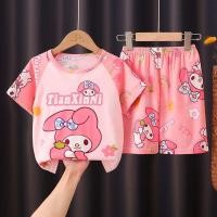 ราคา Kuromi Sanrio kuromi ฤดูร ้ อนชุดนอนเด ็ กผู ้ หญิงบางแขนสั ้ นการ ์ ตูน Western สไตล ์ Big Boy เด ็ กเครื ่ องปรับอากาศชุดเสื ้ อผ ้ าบ ้ าน K7 (27000346635)
