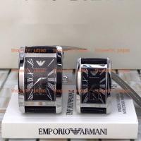 Emporio Armani Men's AR0143 Classic Black Leather Band Watch