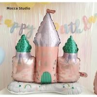 ราคา ร้านไทย ลูกโป่งฟอยด์ปราสาทเจ้าหญิงตั้งได้ สีหวานพาสเทล น่ารักมากๆเลยค่า (18182760061)