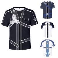 ราคา เสื้อยืดแขนสั้นลายอนิเมะ sao kirito inspired (3328241047)