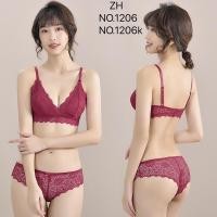ราคา เซตชุดชั้นในลูกไม้ บราลูกไม้หลังตะขอ กางเกงชั้นในลูกไม้เซ็กซี่ZH 1206 1206k (15889900182)