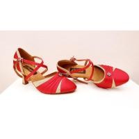 ราคา รองเท้าลีลาศ และ Salsa Dance Shoes Oriana OR B35 สีแดง ทอง ส้นสูง 2 5 นิ้ว (19564433652)