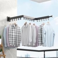 ราคา Dakotask ราวตากผ้า ไม้แขวนเสื้อ ราวตากผ้ายึดผนัง ราวตากผ้าติดผนัง สแตนเลส พับได้ พับเก็บง่าย ราวแขวนผ้าพร้อมตะขอแขวน (18604981394)