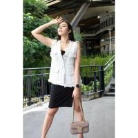 ราคา เสื้อเบลเซอร์แขนกุดผ้าทวิต (4995462341)