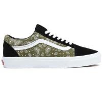 ราคา VANS OLD SKOOL PAISLEY BLACK OLIVE SNEAKERS สินค้ามีประกันแท้ (23821767405)