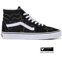ราคา VANS SK8 HI STITCH WARP BLACK SNEAKERS สินค้ามีประกันแท้ (21213694848)